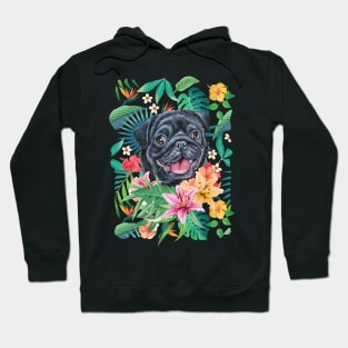 Tropical Pug 7 Hoodie